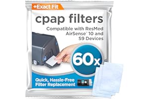 RESPLABS MEDICAL INC. resplabs CPAP Filters for ResMed AirSense 10, AirCurve 10 & S9 Machines - Standard Disposable Filter Replacements - 60 Pack