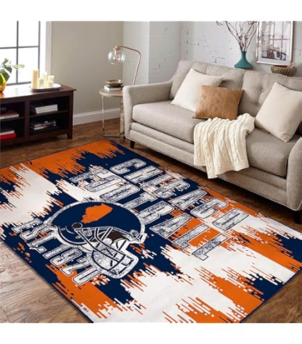 rug】BRONCOS NFL アメフト チーム DENVER ラグ マット NFL Home