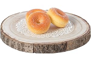Vintiquewise Barky Natural Wood Slabs Rustic Ornament Slice Tray Table Charger - 10 Inch Dia