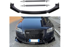 JMTBNO Front Bumper Lip Splitter Spoiler Body Kit with Lip strut Rod Compatible with Honda Civic Audi A1 A3 Golf Ford Focus Subaru WRX STI