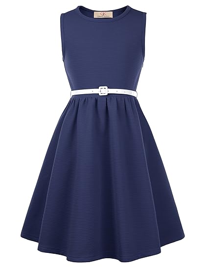 GRACE KARIN Aermellos A-Linie Prinzessin Maedchen Kleid Partykleid