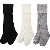 BOOPH Girls Tights Baby Toddler Cable Knit Cotton Footed Leggings Stocking Pants