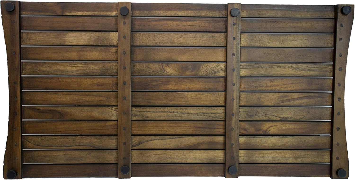 Decoteak 40" x 20" Teak Shower Bath Floor Mat - Woodland Brown Finish: Kitchen & Dining