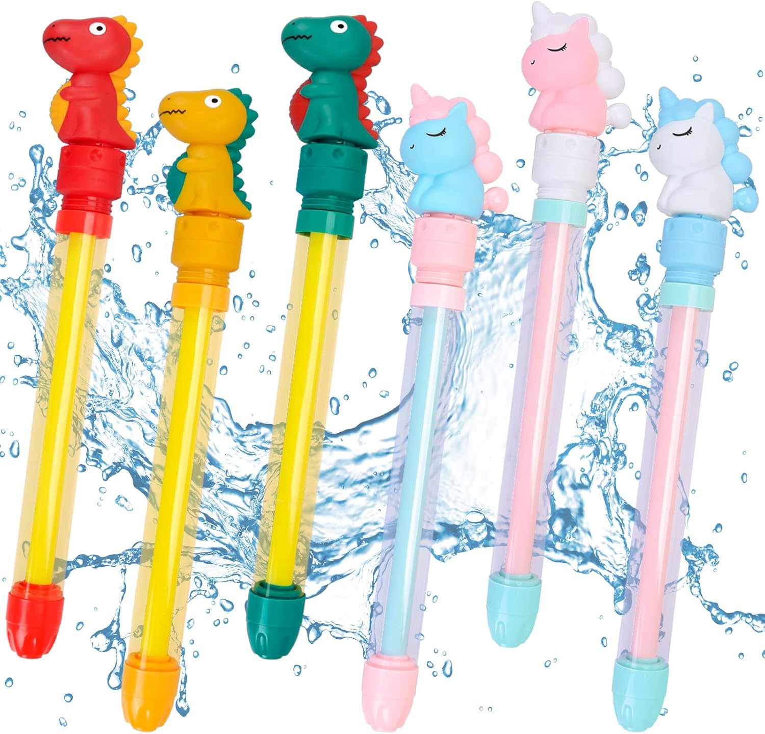 Tagitary Water Guns,Squirt Gun 6 Pack Water Blaster Guns Set ,Soaker Gun Water Toys for Kid&Adult Summer Swimming Pool Beach Sand Outdoor Water Activity Fighting Play Toy: Toys & Games