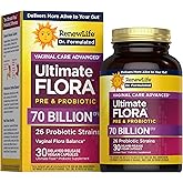 Renew Life Ultimate Flora Probiotics for Women 70 Billion CFU Delayed Release Vegan Capsules | Doctor Formulated | Vaginal | Digestive Health | Immune Health | Dairy Free | 30 Count