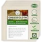 6 Pack Cheesecloth,20”X20”, Grade 90, 2 Layers, Edge Hemmed, 100% Unbleached Cotton Cloth, Straining Cheese,Yogurt, Nut…