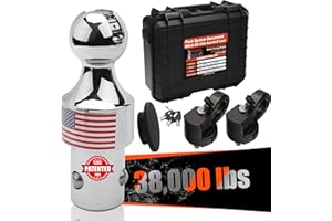 FLEXHITCH 60639 Puck System Gooseneck Hitch Kit, Both 2-5/16" gooseneck Ball and Satefy Chain Anchors Equipped with Anti-Theft Locks for F250 F350 F450 for Silverado 2500/3500HD, Sierra 2500/ 3500HD, Titan XD