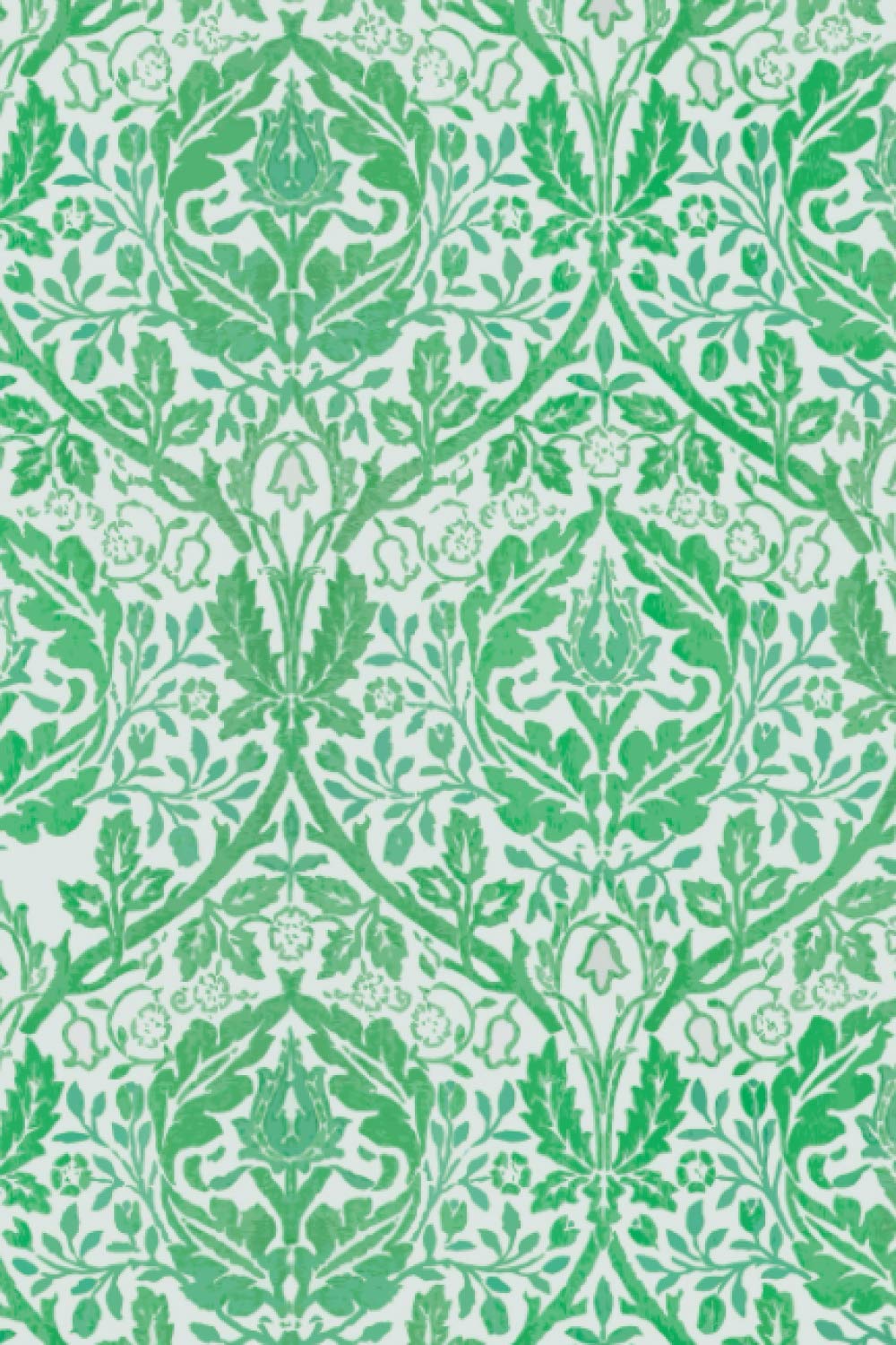William Morris' Golden Bough Green Remix: Modern Art Journal For Lovers of Antique Designs , 120 Pages 6 x 9 inches Book Classical Painting Lined Notebook