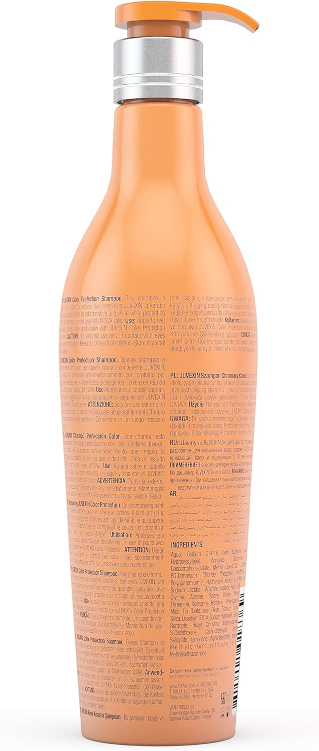 GK HAIR Global Keratin Colored Shield Shampoo (650ml/22 Fl Oz) for Dry Deep Cleansing Moisturizing Treatment Heat Protection for Color Treated Dry Damaged Curly Frizzy - Image 3