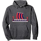 Norway Viking Ship - Norwegian Flag Dragon Boat Viking Pullover Hoodie