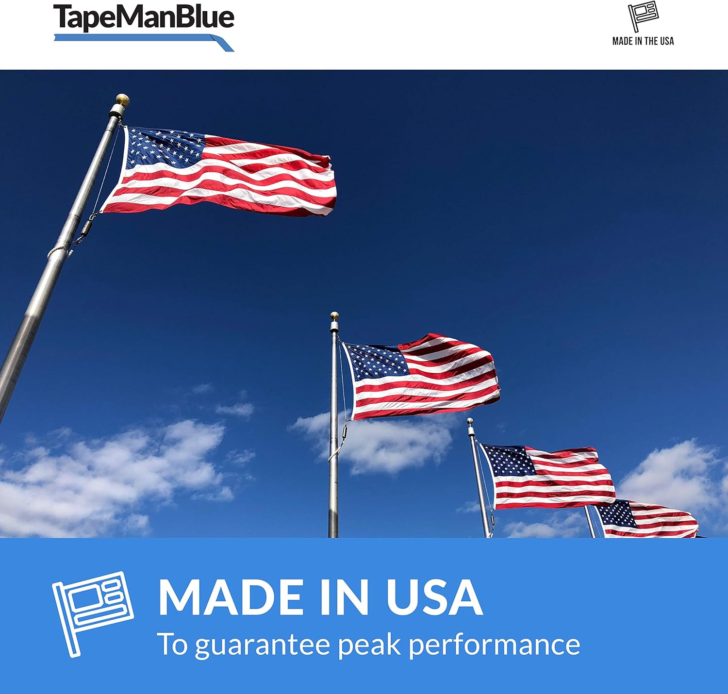 Floor Protection Film 36" x 200' Roll. Made in The USA. Easy Unwind, Clean Removal, Durable Surface Protection. Blue, Self Adhesive Protective Floor Tape for Hardwood Floors, Tile & Hard Surfaces. - - 