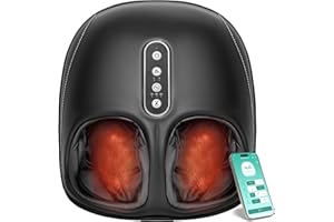 Nekteck Shiatsu Foot Massager with Heat, Foot Massager Machine for Plantar Fasciitis, Neuropathy Pain, Deep Kneading, Air Compression, Remote APP Control, Gifts for Her Him, Fits Up to 13"
