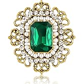 HAISWET Crystal Rhinestone Vintage Style Brooch Pin for Women