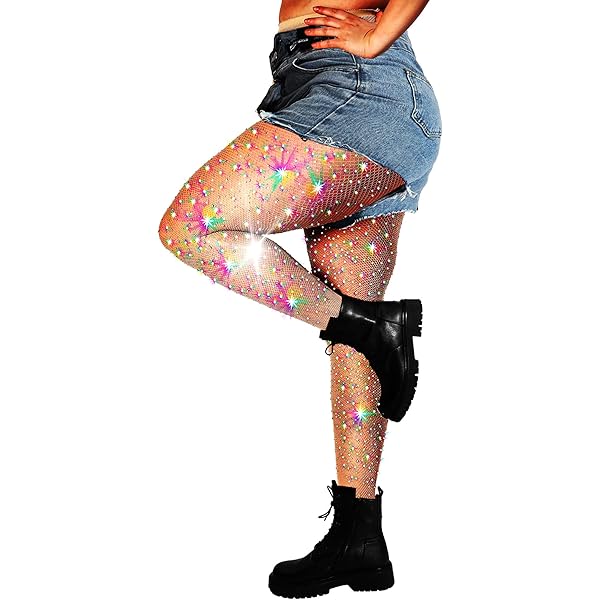 thumbnail image 2 of CHRORINE 8 Pairs Fishnet Tights High Waist - 8 Color Assortment, Nylon/Spandex 2 of 11