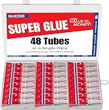 GH1200 48 x 1g Super Glue Anticlog Cap All Purpose Thick Fast Bonding view 1