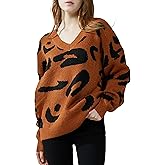 noflik Long Sleeves Leopard Animal Print Winter Cozy Sweater Tunic