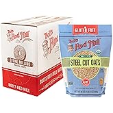 Bob's Red Mill Gluten Free Organic Steel Cut Oats, 24oz (Pack of 4) - Non GMO, Whole Grain, Vegan, Kosher