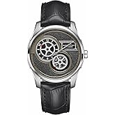 Hamilton Jazzmaster Automatic Men's Watch, 42mm Stainless Steel Case | Swiss Made, Black Dial Analog Watch, Water Resistance 50m, Sapphire Crystal, Cow Leather Strap