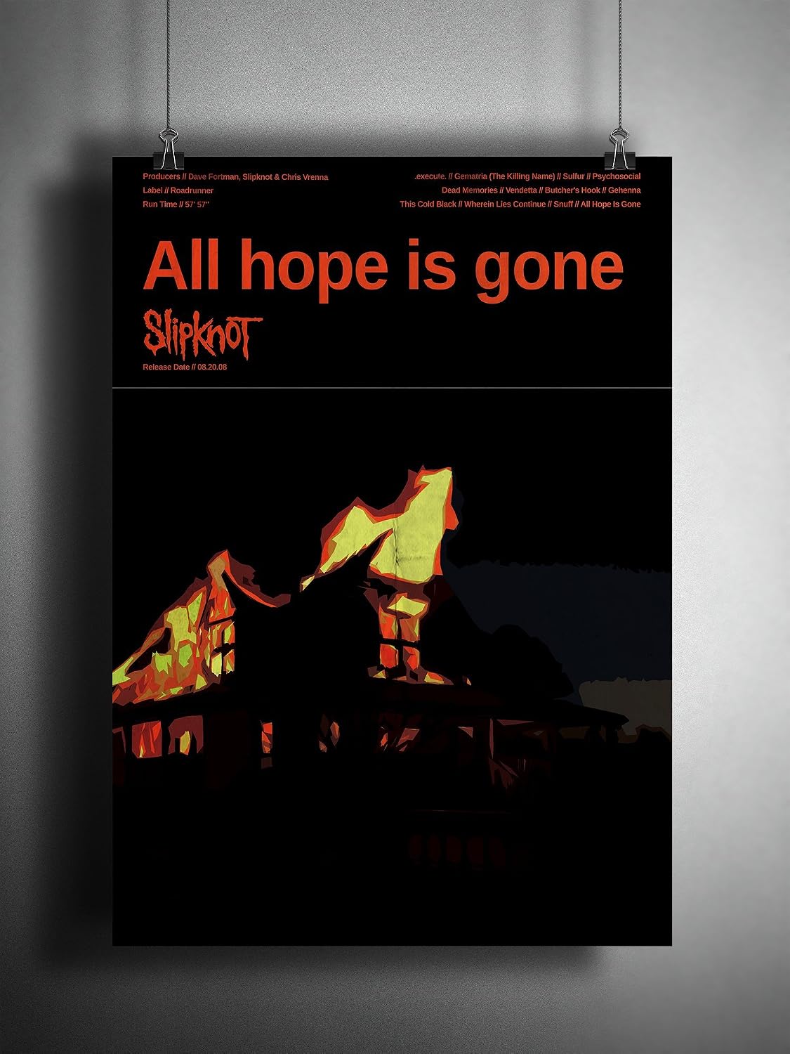 Amazon De Jack Of All Posters Slipknot Poster All Hope Is Gone Musik Poster Rock Poster Wall Art amazon de