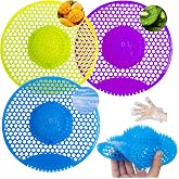 Urinal Screen Deodorizer 12 Pack,75-Day Fresh,Double-Sided Anti-Splash | Urinal Cakes,Anti-Splash &amp; Anti-Clog,Ocean Breeze/Mango/Kiwi,Long-Lasting Freshness,Odor Control with Gloves for Men Bathroom