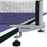 Ndashun Pro Table Tennis Net &amp; Post, Premium Screw Clamp Ping Pong Net Set | Portable and Easy Setup, Professional 72" Clip Net Regulation Size, Tension and Height Adjustable