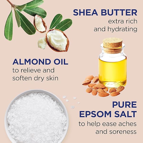 DR TEAL’S EPSOM SALT MAGNESIUM SOAK, SOFTEN & MOISTURIZE WITH SHEA BUTTER & ALMOND OIL, 3 LBS