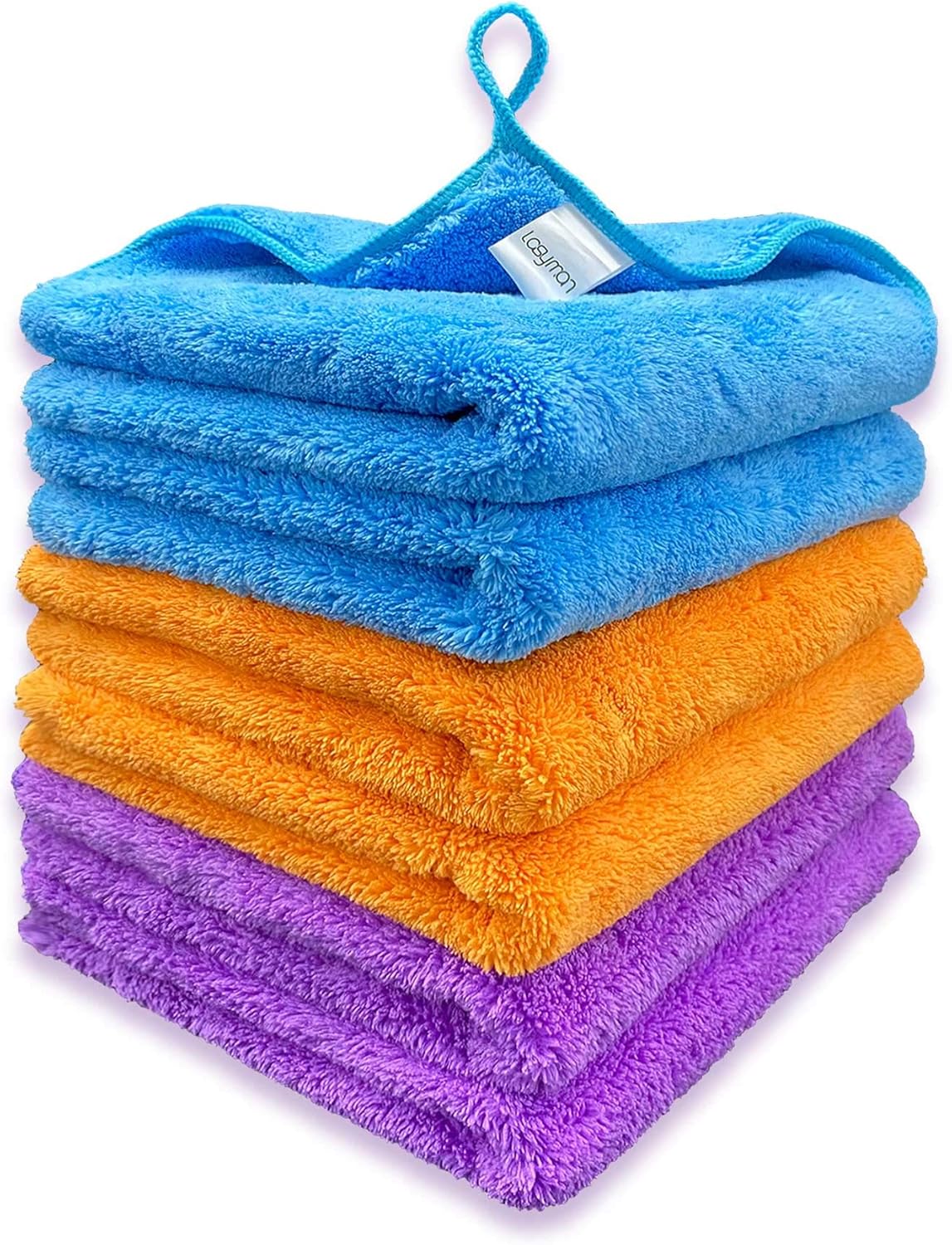 6PCS Micro Fiber Car Towels for Drying-Microfiber Rags for Cleaning, Thick Microfiber Cleaning Cloths for Detailing, Large Dust Cloths for Stainless Steel, Cleaning Rags for House, Leather-16'' x 16'': Kitchen & Dining