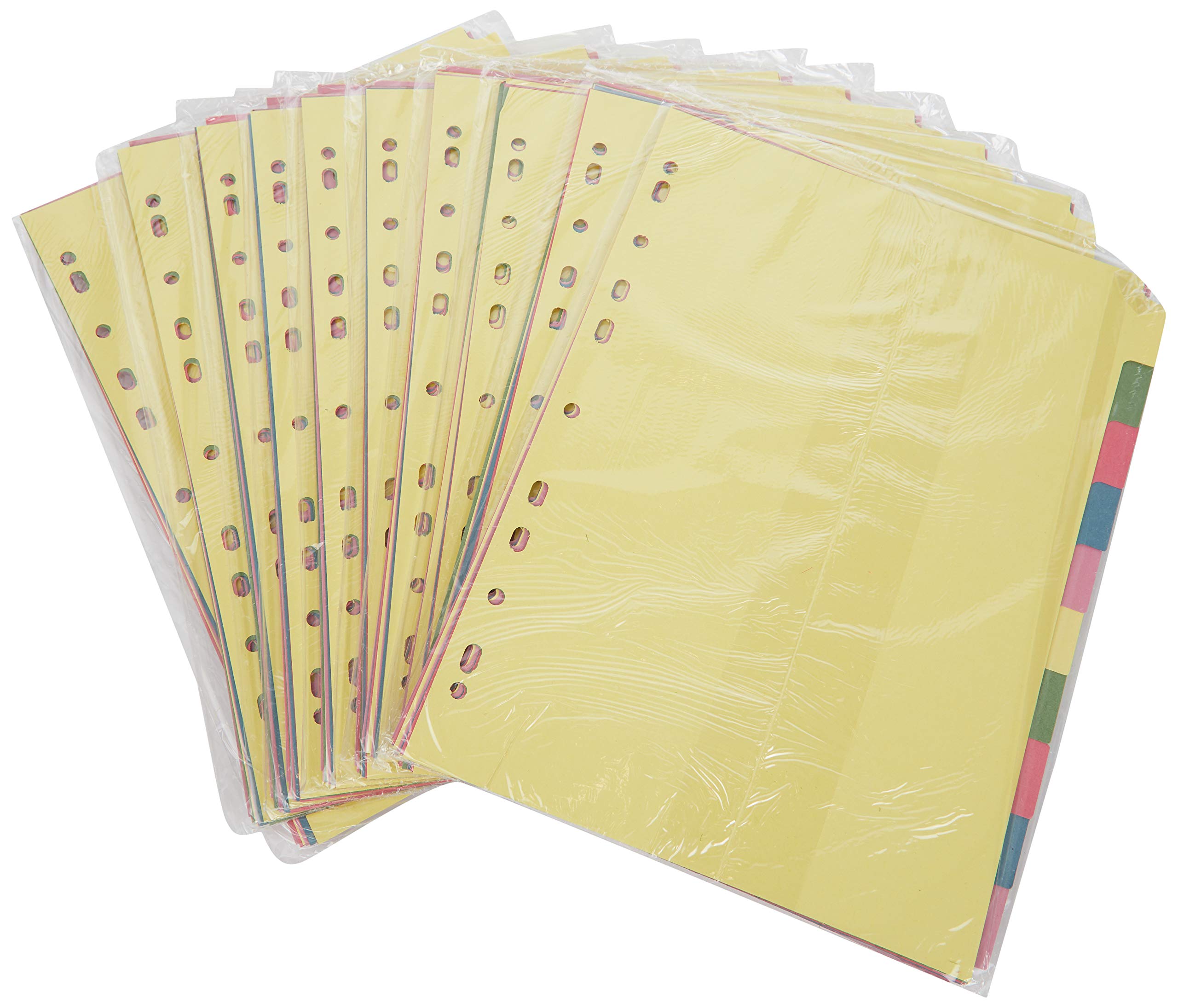 5 Star Subject Dividers Multipunched Manilla Board 10-Part A4 Assorted 1 X PK10