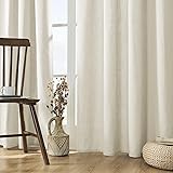 Joydeco Linen Curtains 96 inch Length 2 Panel