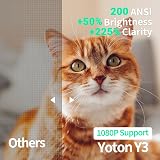 Yoton Y3 Mini Projector 2026 720P Auto Keystone 360° Rotating Portable Black view 3
