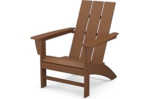 POLYWOOD AD420TE Modern Adirondack Chair, Teak