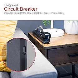 GE Pro 6-Outlet Surge Protector, 4 Ft Extension
