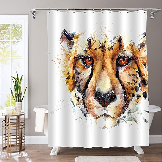 Amazon Com Mitovilla Leopard Bathtub Shower Curtain For Wild