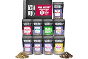 Tiesta Tea - Fall Medley Tea Sampler Dry Flight Set | Loose Leaf | No Caffeine | Makes Hot & Iced | Assorted Brew Sets with H