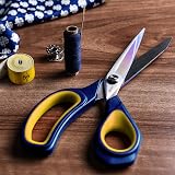 LIVINGO 9.5 Inch Premium Fabric Scissors Titanium Coated Stainless Steel view 6