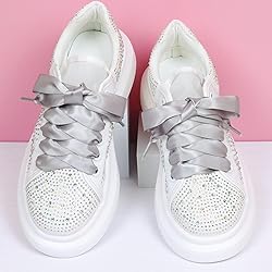 Booyckiy Flat Colorful Satin Ribbon Shoelaces