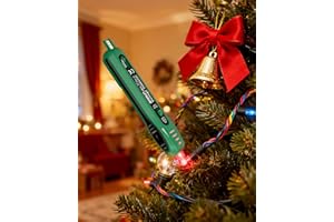 ALLSUN ALLOSUN Christmas Light Tester Non Contact Voltage Tester with Fuse Tester & Bulb Remover, AC Voltage Detector 12V-600V, Stepless Sensitivity Control Christmas Light Bulb Tester, Green