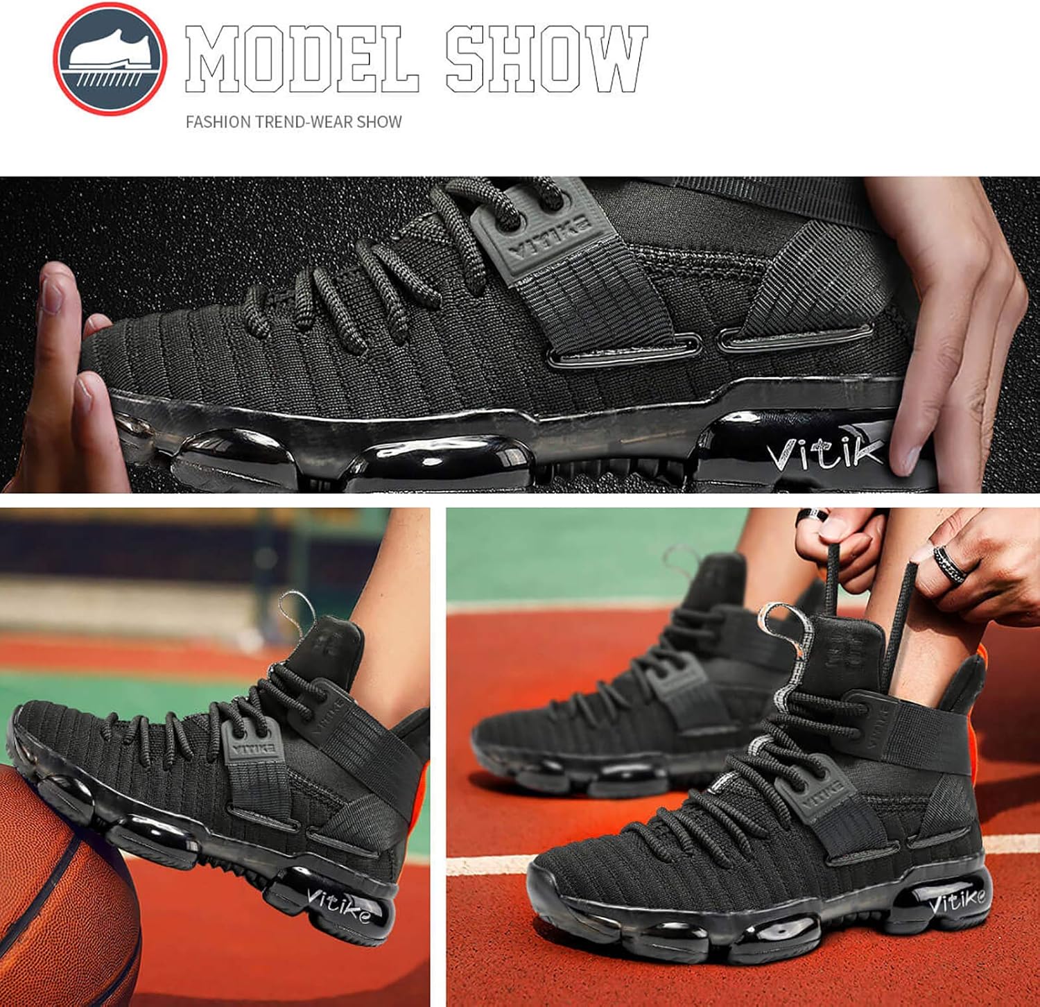  | ASHION Kid's Basketball Shoes Boys Sneakers Girls Trainers Comfort High Top Basketball Shoes for Boys(Little Kid/Big Kid) | Basketball