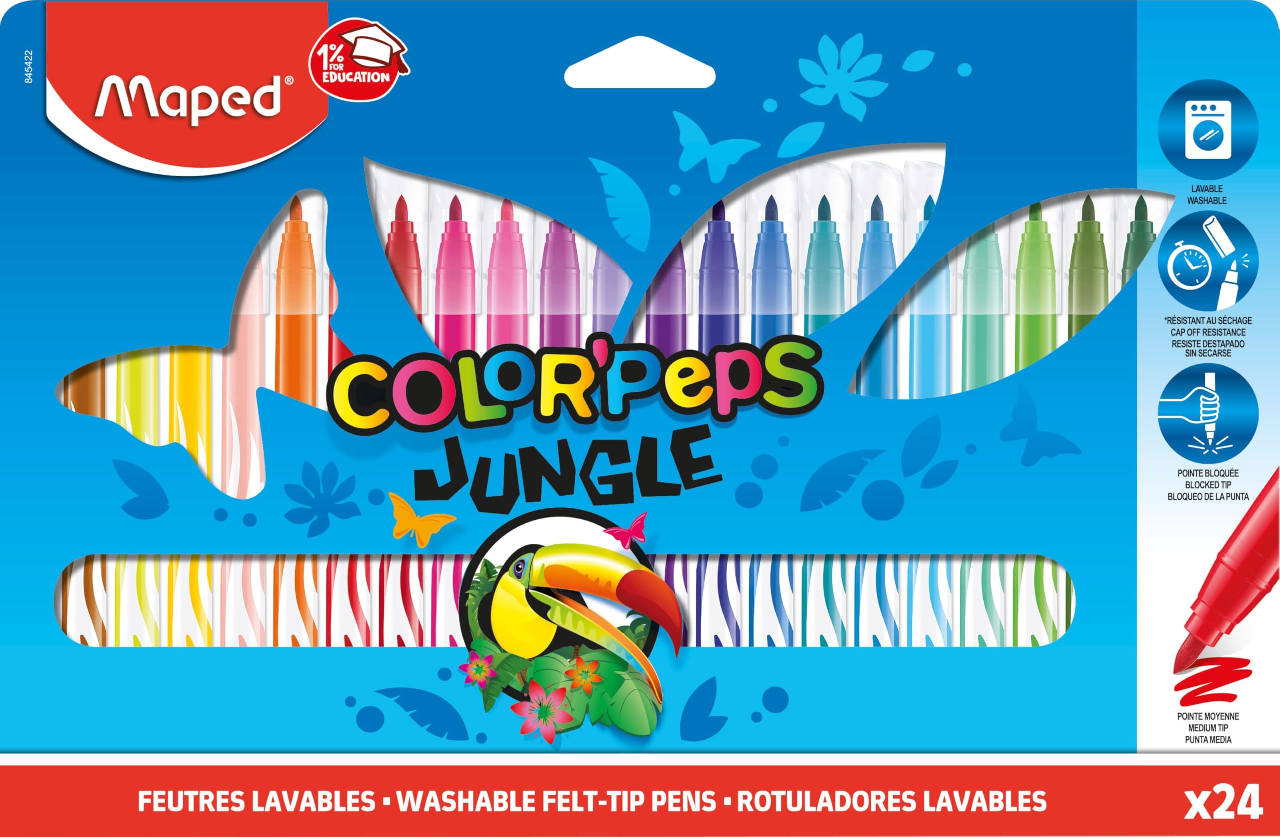 Maped Color'Peps Jungle Colouring Pens (Pack of 24) — image 1