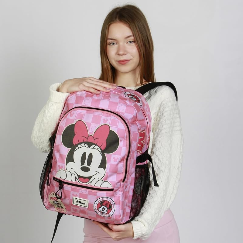 Mochila Minnie Mouse Journey-Fight FAN 2.2, cor-de-rosa, 31 x 44 cm, capacidade 24 L