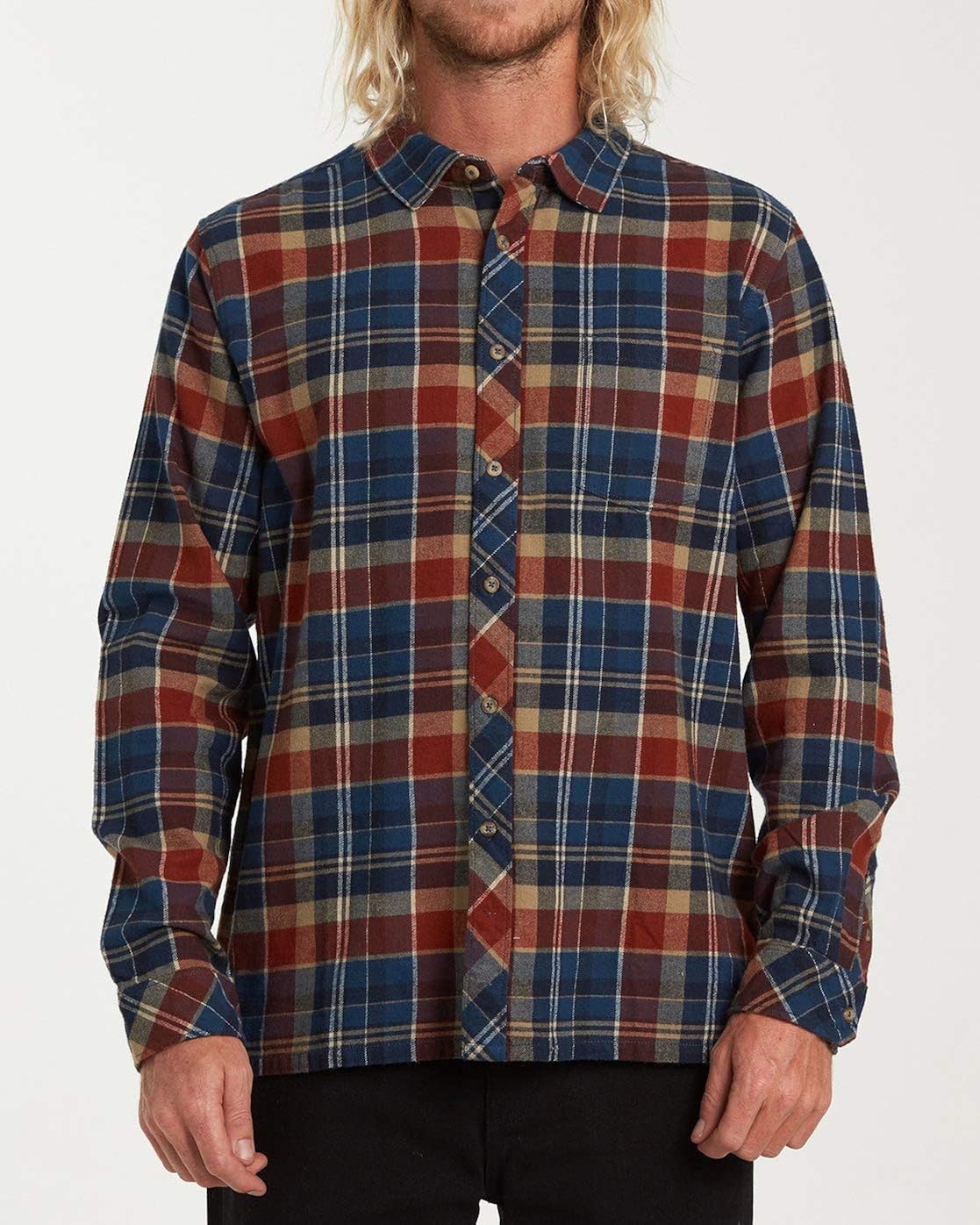 Billabong Men's Coastline Long Sleeve Woven Shirt: Clothing