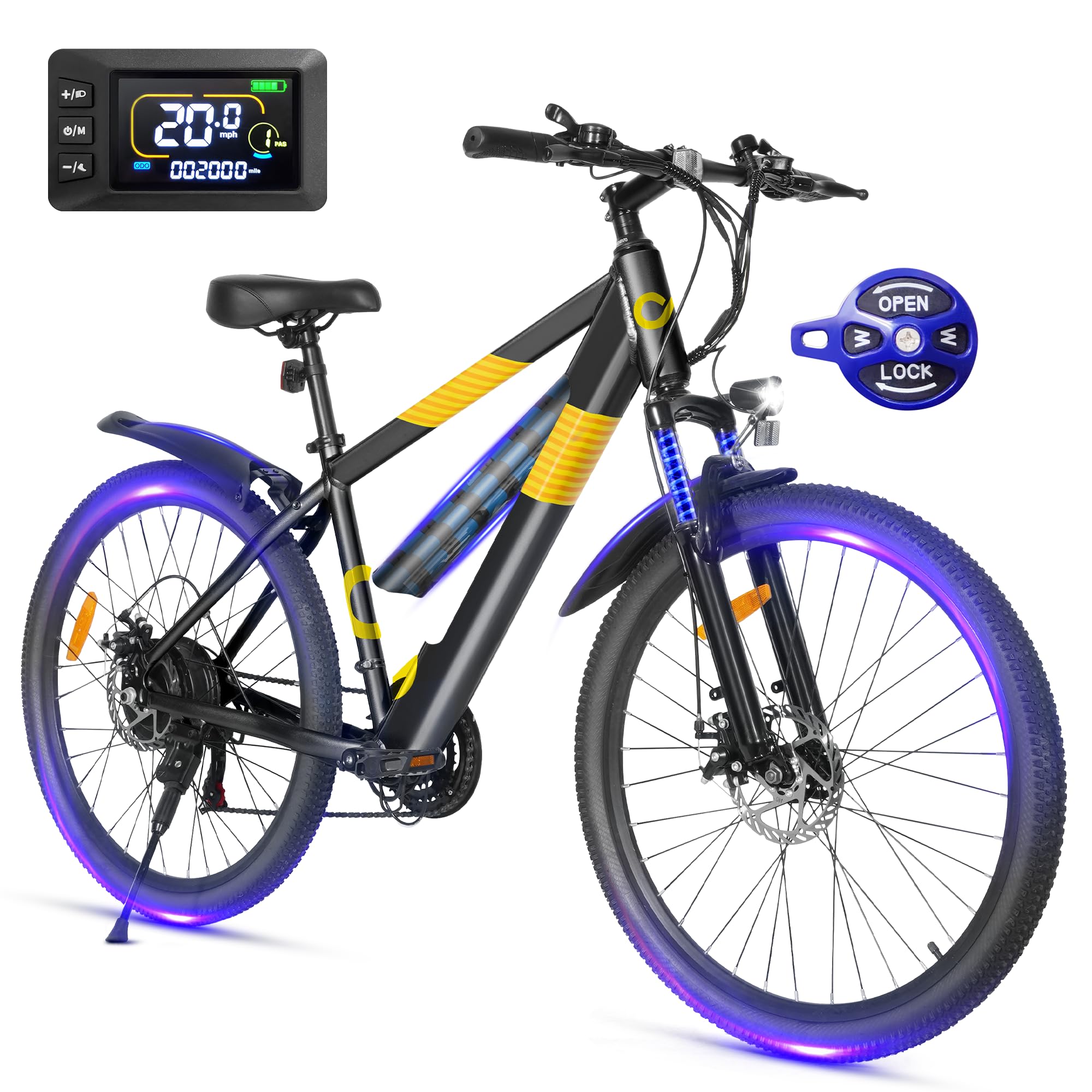 Photo 1 of ***USED MISSING PARTS**** MULTIJOY Electric Bike for Adults,26" E-Bike with 700W Peak Motor 21-Speed,Up to 50 Miles Removable Battery,Front Fork Suspension Dual Disc Brakes,Ebikes for Adults Commute Mountain Beach All Terrain