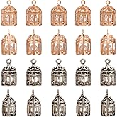 arricraft 20 Pcs Cage Pendants, Alloy Pearl Bead Cages Pendant Locket Cage Charms with Imitation Pearl Beads for Bracelet Necklace Earrings Jewelry Making