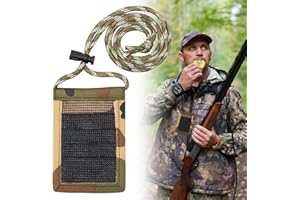 Sunnymove Camo Mouth Call Organizer with Lanyard for Turkey & Elk Mouth Call Holds 8 Diaphragm Mouths Calls Organize and Dry Your Hunting Calls for Elk and Turkey Hunting