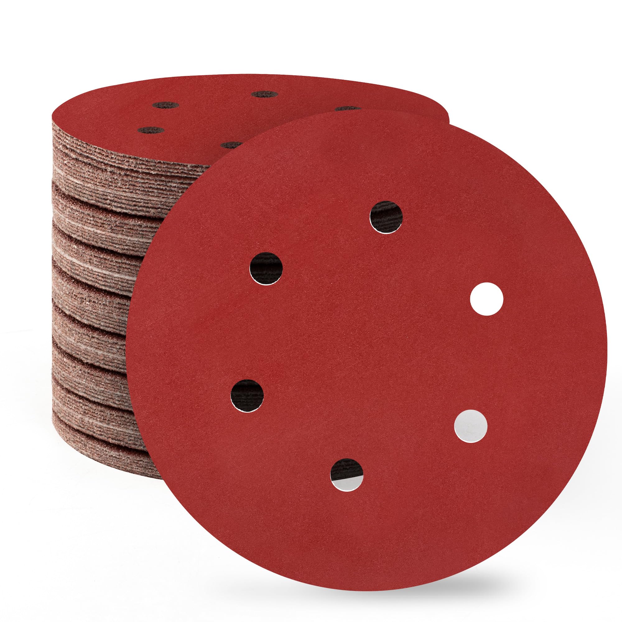 SATC 150mm Sanding Discs 80PCS 600 Grit 6 Holes Orbital Sander Discs Hook and Loop Sanding Pads for Random Orbital Sander