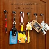 Neosmuk Black Magnetic Hooks Heavy Duty Pack of 6 with Hook NdFeB view 4