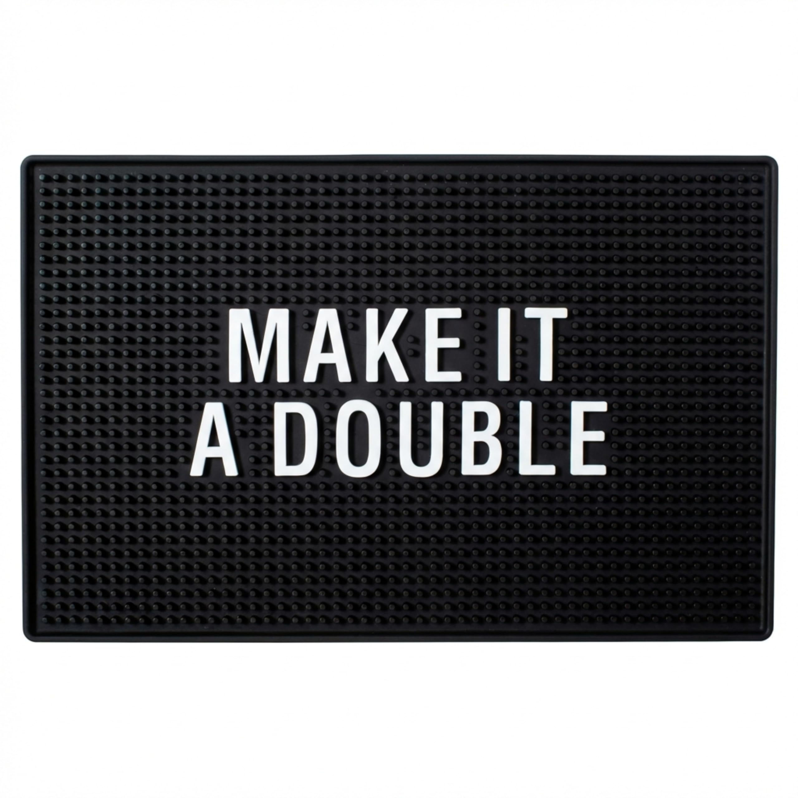 Make It A Double Home Bar Mat - Extra Large Rectangular Bar Mat Spill Drip Mat -12" x 18"
