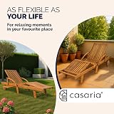 CASARIA Tami Sun Sun Lounger Acacia Wood Foldable Extendable Table view 6