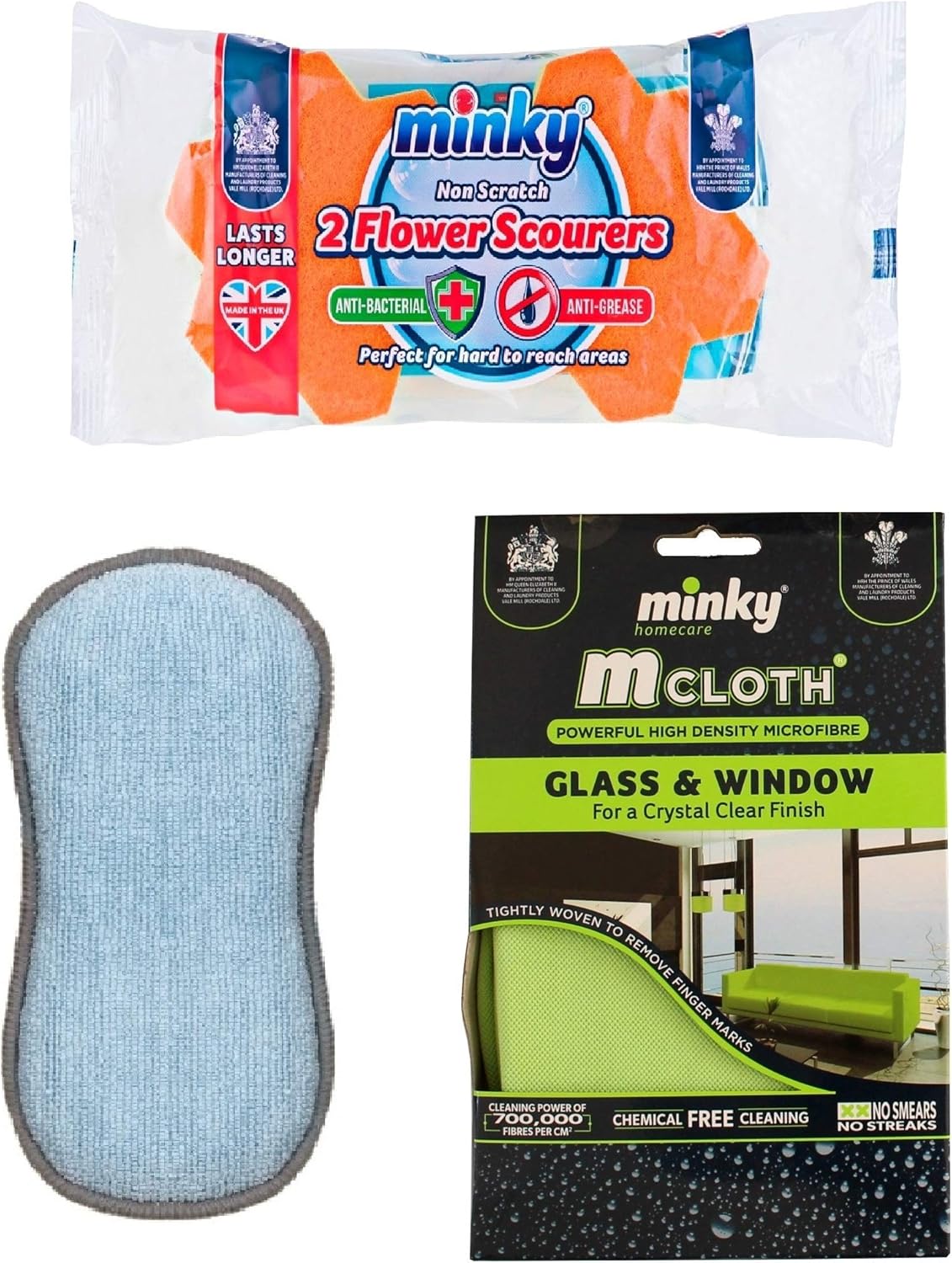 Mrs Hinch Cleaning Bundle Minky M Cloth Glass & Window, Minky