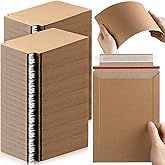 Fainne 350 Pieces 6x8 Rigid Photo Mailers, 350gsm Keep Flat Cardboard Shipping Envelopes with Self Adhesive for Photos, Documents, Prints, CDs, Small Business Mailing